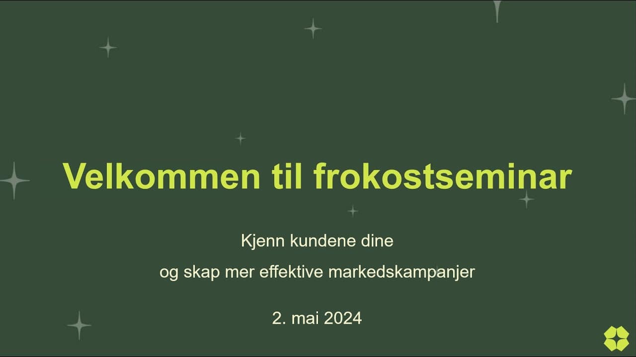 Omslag til opptaket «Kjenn dine kunder og skap mer effektive markedskampanjer»