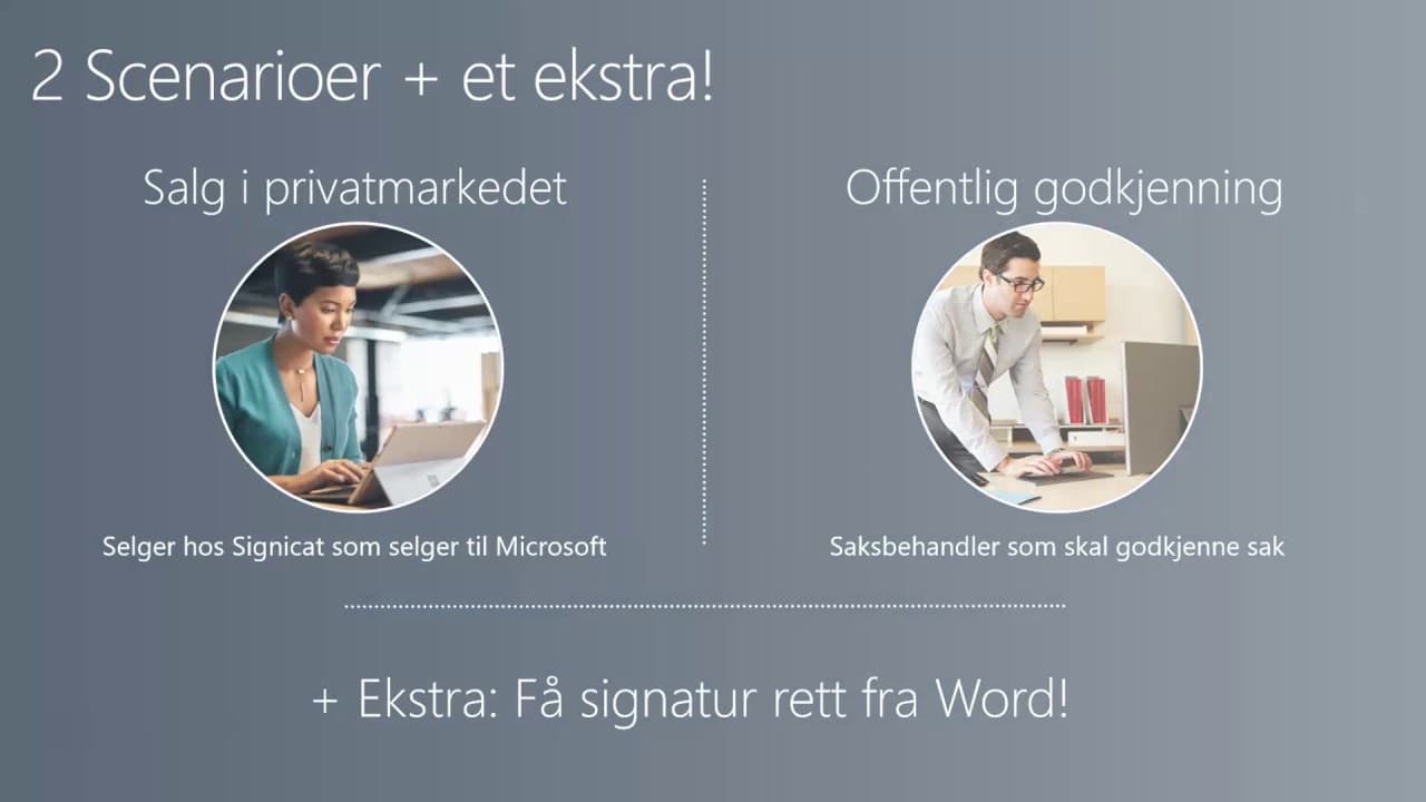 Recording cover: Microsoft Webinar: Bedre kundeopplevelse med elektronisk signatur