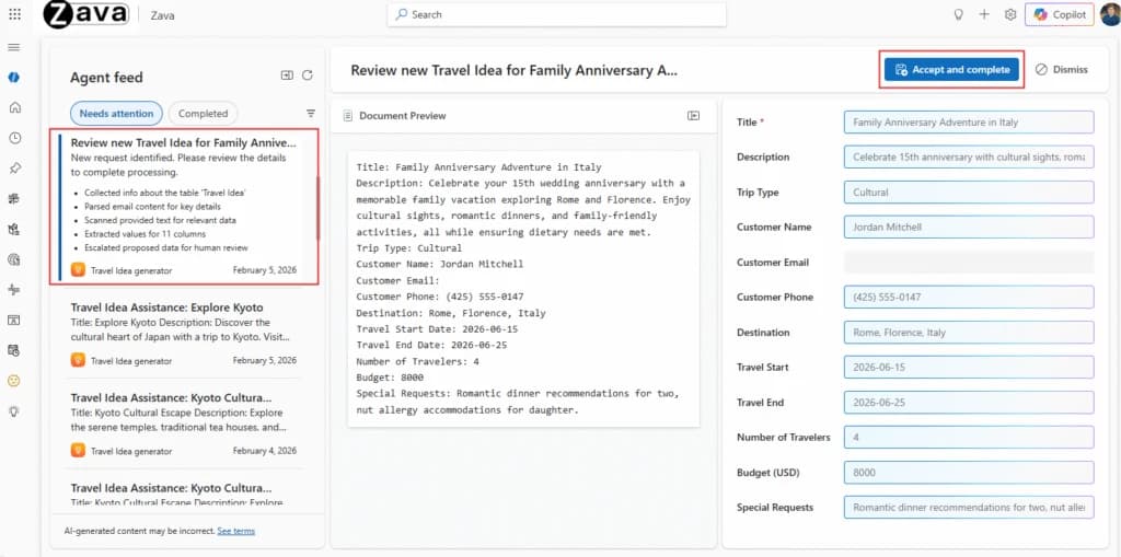 Agentoversikt for dataregistrering i Power Apps